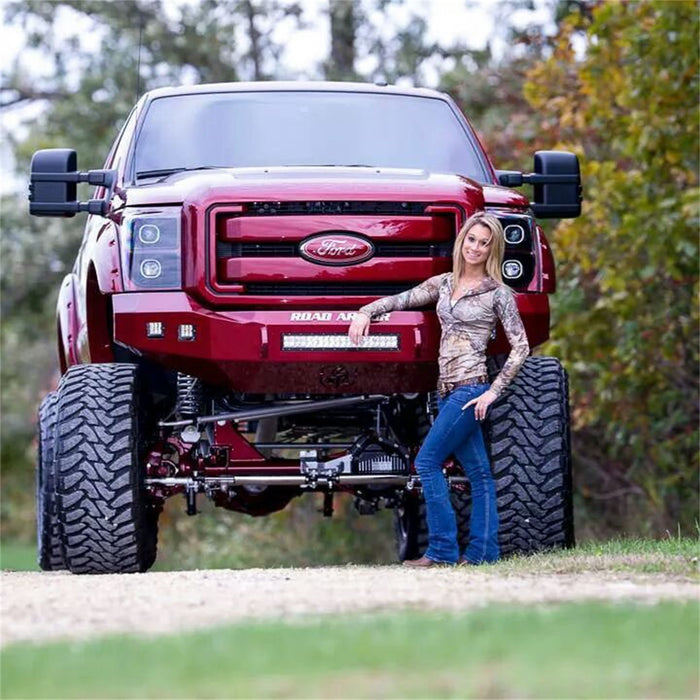 Road Armor 611R0B-NW Stealth Non-Winch Front Bumper; Satin Black; Square Fog Light Holes; - Truck Part Superstore