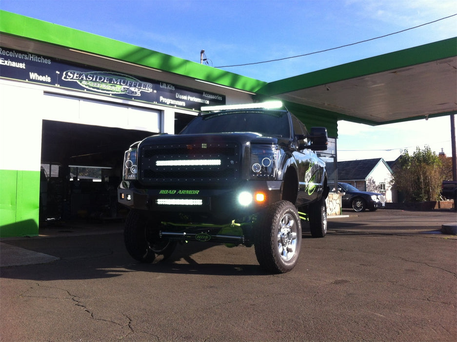 Road Armor 611R0B-NW Stealth Non-Winch Front Bumper; Satin Black; Square Fog Light Holes; - Truck Part Superstore