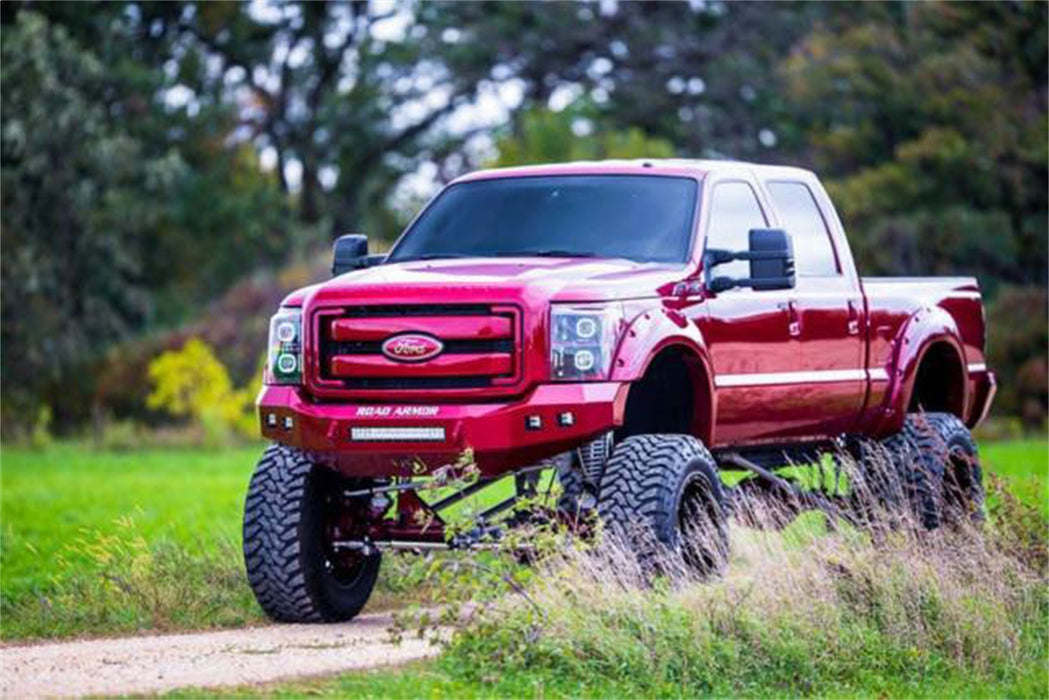 Road Armor 611R0B-NW Stealth Non-Winch Front Bumper; Satin Black; Square Fog Light Holes; - Truck Part Superstore