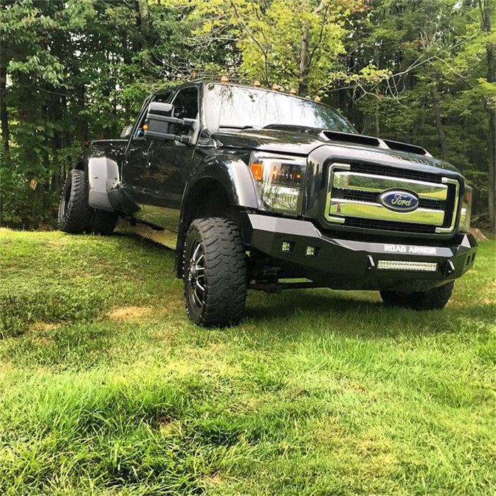 Road Armor 611R0B-NW Stealth Non-Winch Front Bumper; Satin Black; Square Fog Light Holes; - Truck Part Superstore