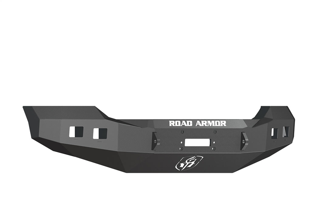 Road Armor 611R0B Stealth Winch Front Bumper; Satin Black; Square Fog Light Holes; - Truck Part Superstore