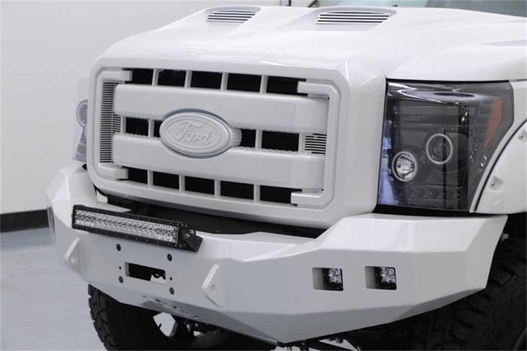 Road Armor 611R0B Stealth Winch Front Bumper; Satin Black; Square Fog Light Holes; - Truck Part Superstore