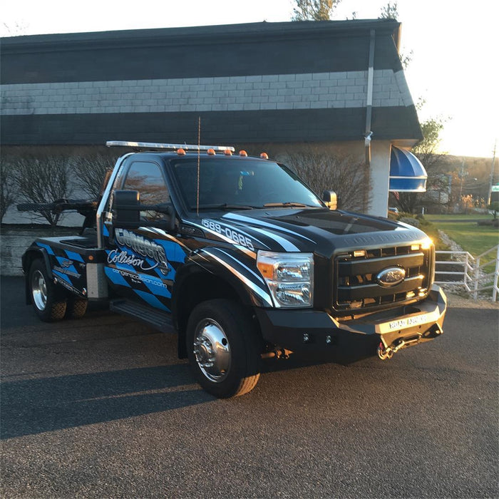 Road Armor 611R0B Stealth Winch Front Bumper; Satin Black; Square Fog Light Holes; - Truck Part Superstore