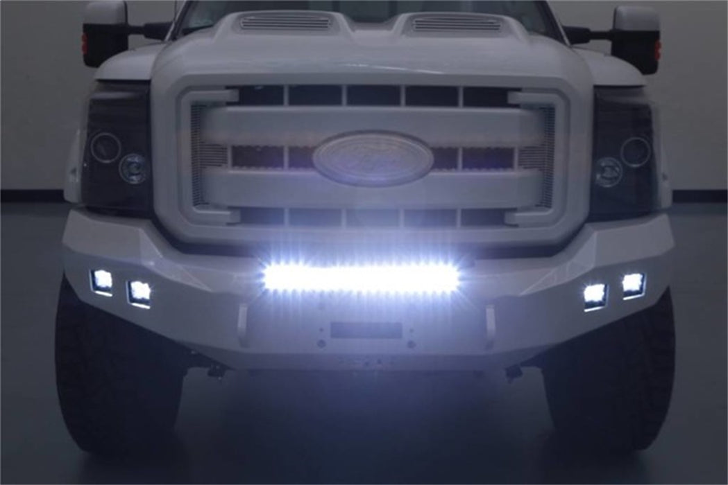 Road Armor 611R0B Stealth Winch Front Bumper; Satin Black; Square Fog Light Holes; - Truck Part Superstore