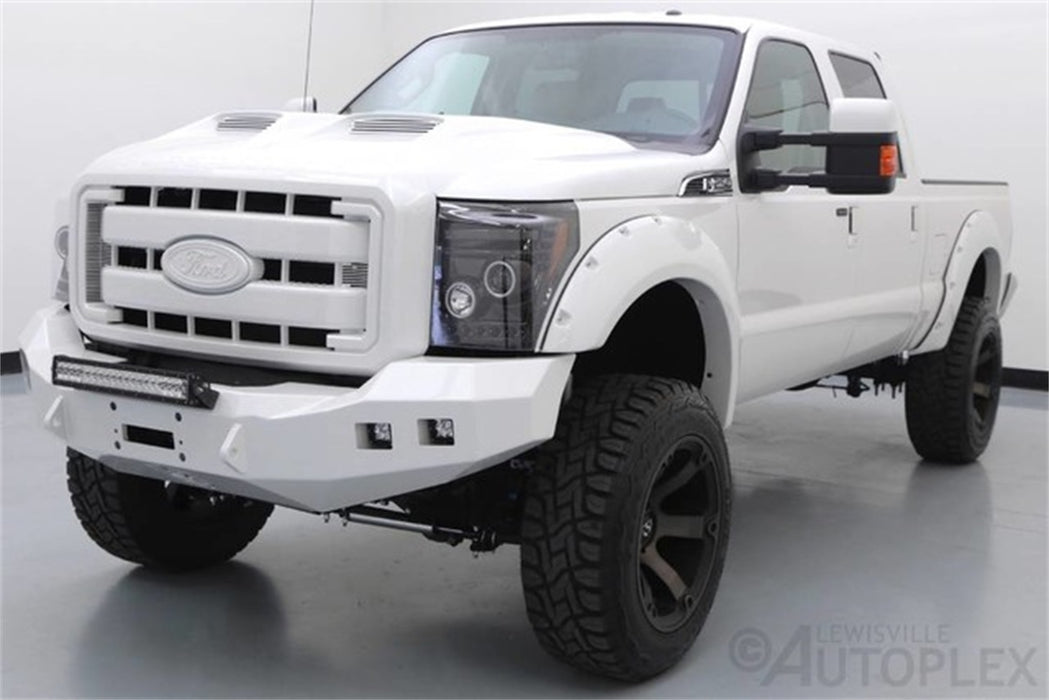 Road Armor 611R0B Stealth Winch Front Bumper; Satin Black; Square Fog Light Holes; - Truck Part Superstore