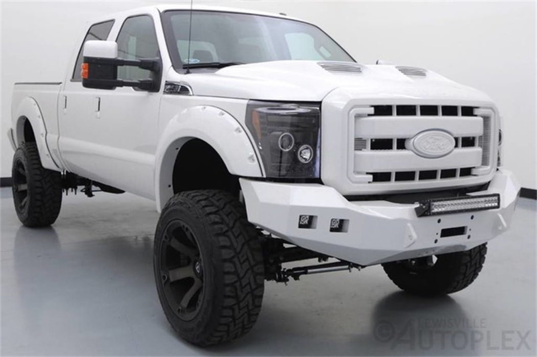 Road Armor 611R0B Stealth Winch Front Bumper; Satin Black; Square Fog Light Holes; - Truck Part Superstore
