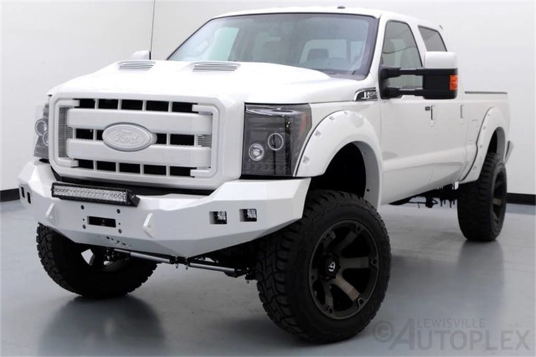 Road Armor 611R0B Stealth Winch Front Bumper; Satin Black; Square Fog Light Holes; - Truck Part Superstore
