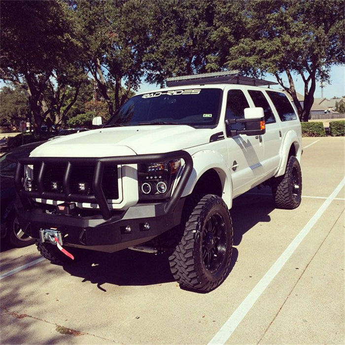 Road Armor 611R2B Stealth Winch Front Bumper; Titan II Guard; Satin Black; Square Fog Light Holes; - Truck Part Superstore
