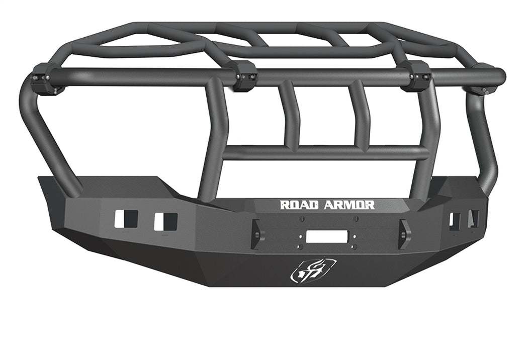 Road Armor 611R3B Stealth Winch Front Bumper; Intimidator Guard; Steel; Satin Black; - Truck Part Superstore