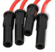 Mallory 611 Pro Wire Set; 8mm Red Silicone Jacket; Black Plug Boots; - Truck Part Superstore