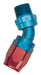 Russell 612030 Full Flow Pipe Thread 45 Deg. Swivel Hose End; Red/Blue; -10AN; 0.5 in. NPT; - Truck Part Superstore