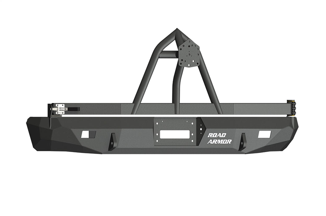 Road Armor 61208B Stealth Winch Rear Bumper; w/Tire Carrier; Steel; Satin Black; - Truck Part Superstore