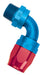 Russell 612130 Full Flow Pipe Thread 90 Deg. Swivel Hose End; Red/Blue; -12AN; 0.5 in. NPT; - Truck Part Superstore