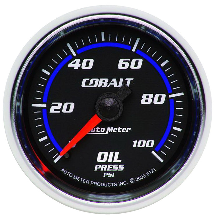 AutoMeter 6121 GAUGE; OIL PRESSURE; 2 1/16in.; 100PSI; MECHANICAL; COBALT - Truck Part Superstore