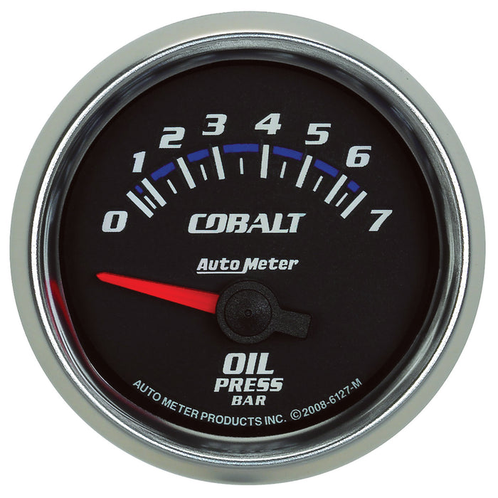 AutoMeter 6127-M GAUGE; OIL PRESSURE; 2 1/16in.; 7BAR; ELECTRIC; COBALT - Truck Part Superstore