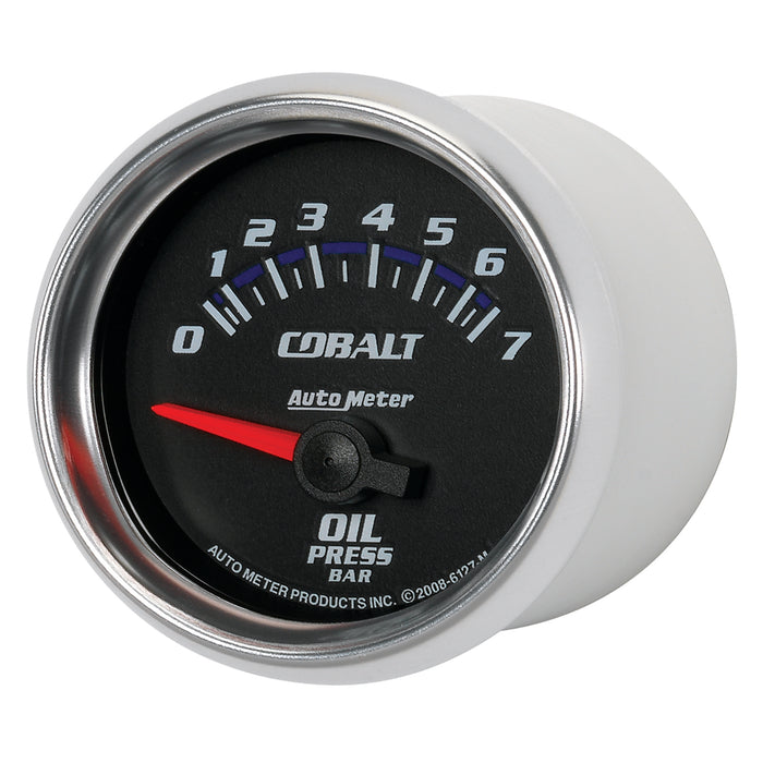 AutoMeter 6127-M GAUGE; OIL PRESSURE; 2 1/16in.; 7BAR; ELECTRIC; COBALT - Truck Part Superstore