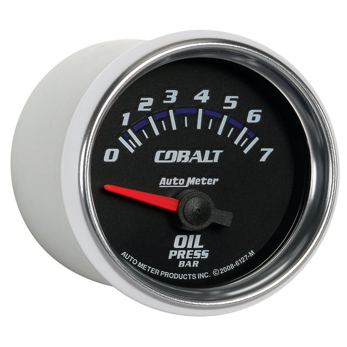 AutoMeter 6127-M GAUGE; OIL PRESSURE; 2 1/16in.; 7BAR; ELECTRIC; COBALT - Truck Part Superstore