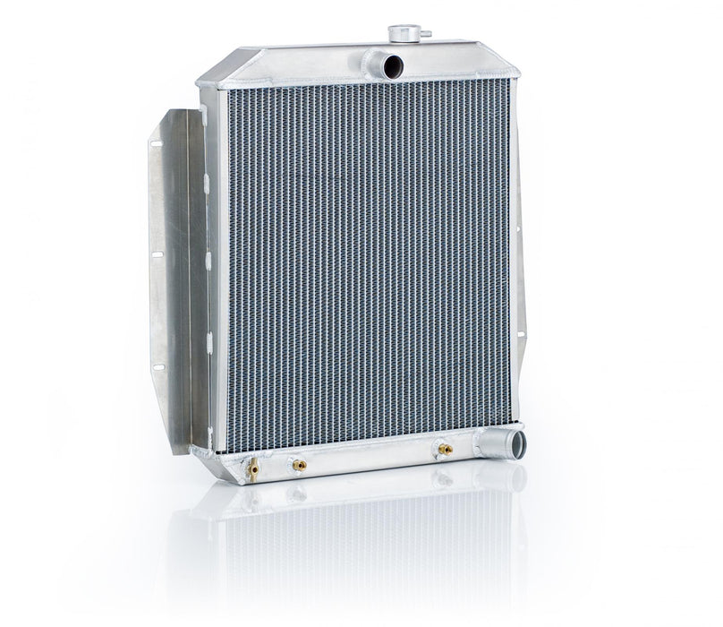 Be Cool 61277 Downflow Radiator Factory-Fit Polished Finish for 55-59 Chevrolet/GM 1/2, 3/4, 1 Ton Pickups/Suburban/Panel Delivery w/Std Trans Be Cool Radiator - Truck Part Superstore