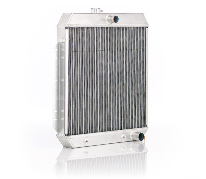 Be Cool 61279 Downflow Radiator Factory-Fit Polished Finish for 53-56 Ford F100/F250, Mercury M100/M250/M350 Pickup Truck w/Std Trans Center Upper/Passenger Lower Be Cool Radiator - Truck Part Superstore