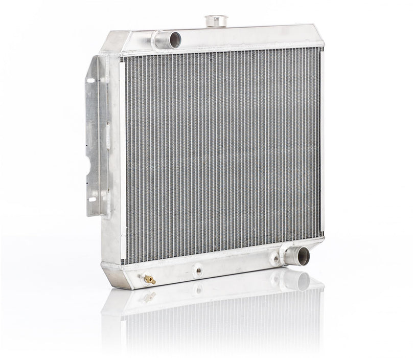 Be Cool 61289 Downflow Radiator Factory-Fit Polished Finish for 72-76 Dodge A-Body Dart/Demon/Swinger/Dart Sport w/Std Trans Passenger Upper/Driver Lower Be Cool Radiator - Truck Part Superstore