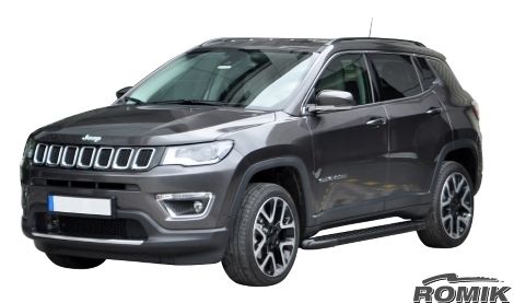 Romik 61315419 2017-Present Jeep Compass SUV Running Boards RAL-B Side Steps Black Romik - Truck Part Superstore