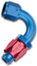 Russell 613400 Full Flow Swivel Hose End 120 Deg. End; Red/Blue; -06AN; Tight Radius 9/16 in.; - Truck Part Superstore