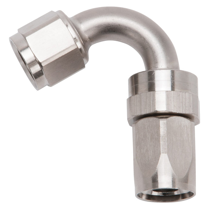 Russell 613411 Full Flow Swivel Hose End 120 Deg. End; Endura; -08AN; Tight Radius .75 in.; - Truck Part Superstore