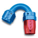 Russell 613460 Full Flow Swivel Hose End 150 Deg. End; Red/Blue; -08AN; Tight Radius .75 in.; - Truck Part Superstore