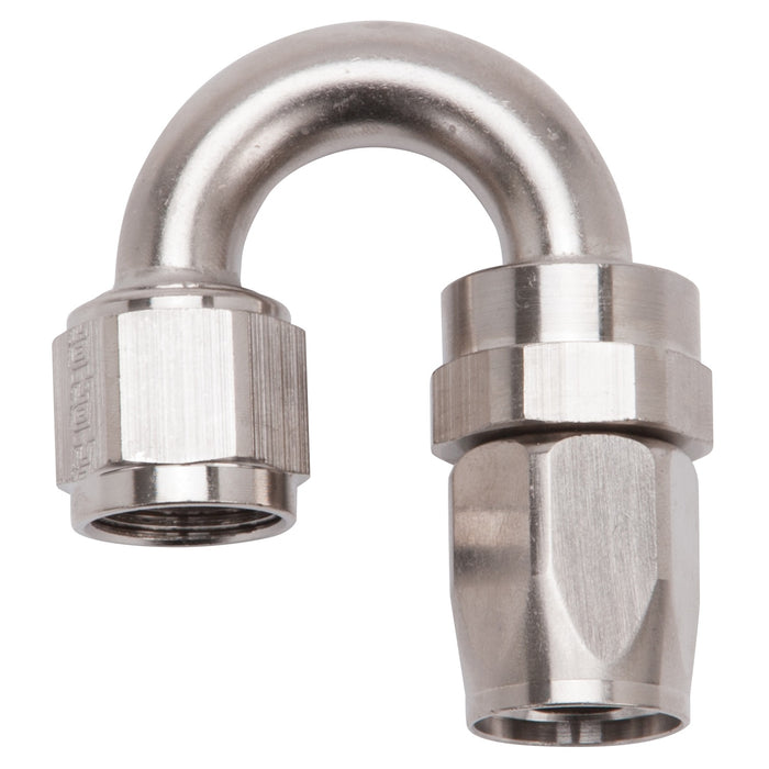 Russell 613511 Full Flow Swivel Hose End 180 Deg. End; Endura; -08AN; Tight Radius .75 in.; - Truck Part Superstore