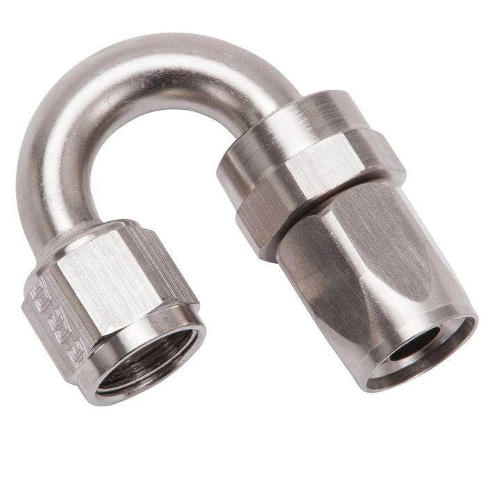 Russell 613511 Full Flow Swivel Hose End 180 Deg. End; Endura; -08AN; Tight Radius .75 in.; - Truck Part Superstore