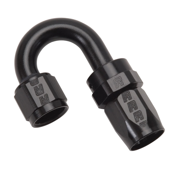 Russell 613515 Full Flow Swivel Hose End 180 Deg. End; All Black Finish; -08AN; - Truck Part Superstore