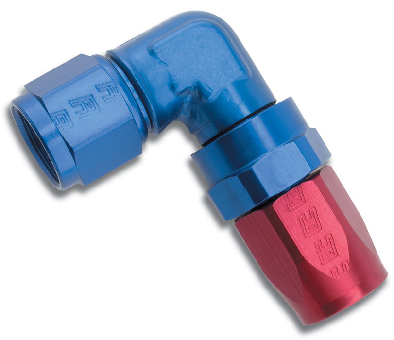 Russell 613640 Forged Hose End Forged 90 Deg.; Red/Blue; -06AN; - Truck Part Superstore