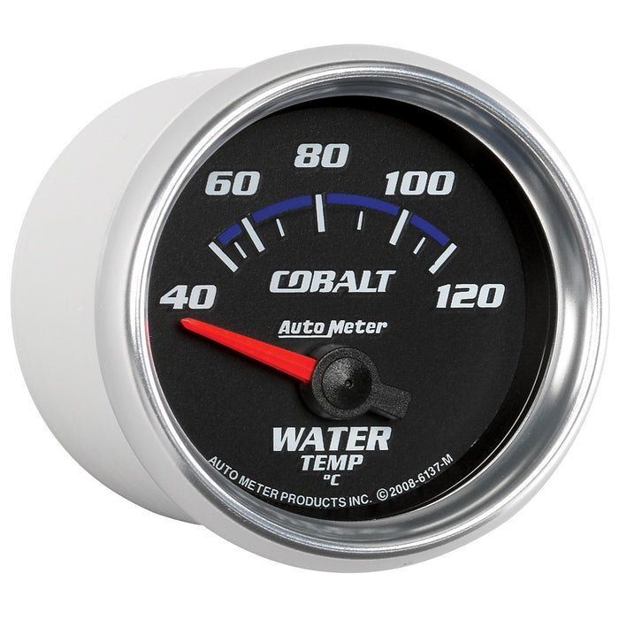 AutoMeter 6137-M GAUGE; WATER TEMP; 2 1/16in.; 40-120deg.C; ELECTRIC; COBALT - Truck Part Superstore