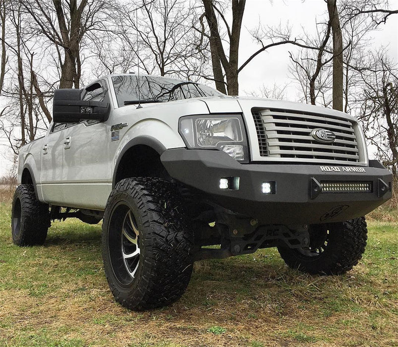 Road Armor 613R0B-NW Stealth Non-Winch Front Bumper; Steel; Satin Black; Square Fog Light Holes; - Truck Part Superstore