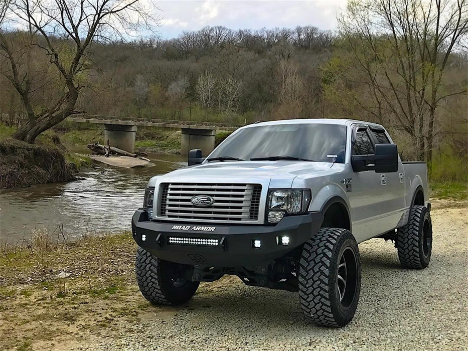 Road Armor 613R0B-NW Stealth Non-Winch Front Bumper; Steel; Satin Black; Square Fog Light Holes; - Truck Part Superstore