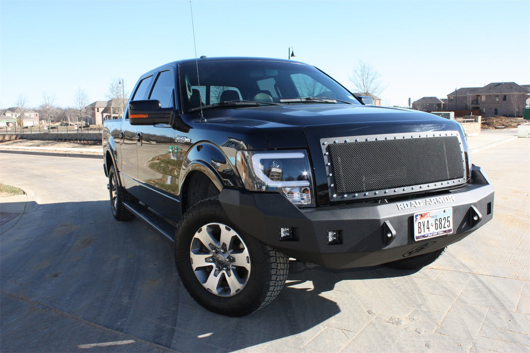 Road Armor 613R0B Stealth Winch Front Bumper; Steel; Satin Black; Square Fog Light Holes; - Truck Part Superstore