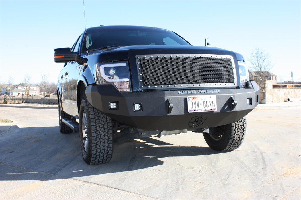 Road Armor 613R0B Stealth Winch Front Bumper; Steel; Satin Black; Square Fog Light Holes; - Truck Part Superstore