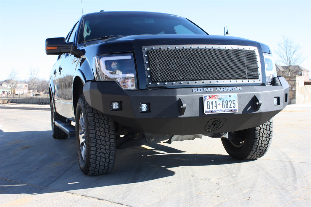Road Armor 613R0B Stealth Winch Front Bumper; Steel; Satin Black; Square Fog Light Holes; - Truck Part Superstore