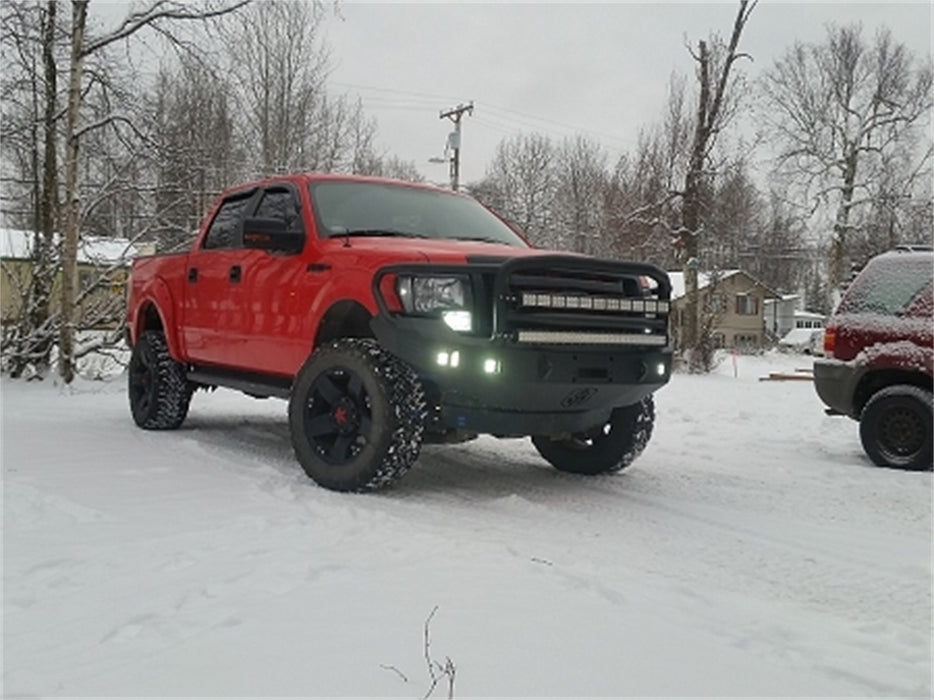 Road Armor 613R5B Stealth Winch Front Bumper; Lonestar Guard; Satin Black; Square Fog Light Holes; - Truck Part Superstore