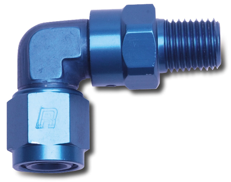 Russell 614008 90 Deg. Female AN To Male Swivel NPT Adapter Fitting - Truck Part Superstore