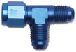 Russell 614406 AN Tee-Female AN On Run Adapter; Blue Anodized; Hose End Size -6AN; - Truck Part Superstore