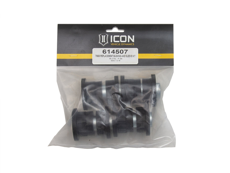 ICON Vehicle Dynamics 614507 78650 UPPER CONTROL ARM BUSHING & SLEEVE KIT - Truck Part Superstore