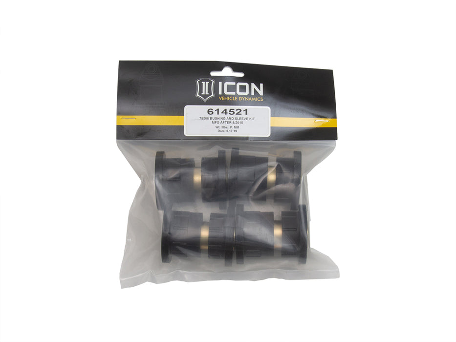 ICON Vehicle Dynamics 614521 78500 BUSHING AND SLEEVE KIT MANUFACTURED AFTER 8/2015 - Truck Part Superstore