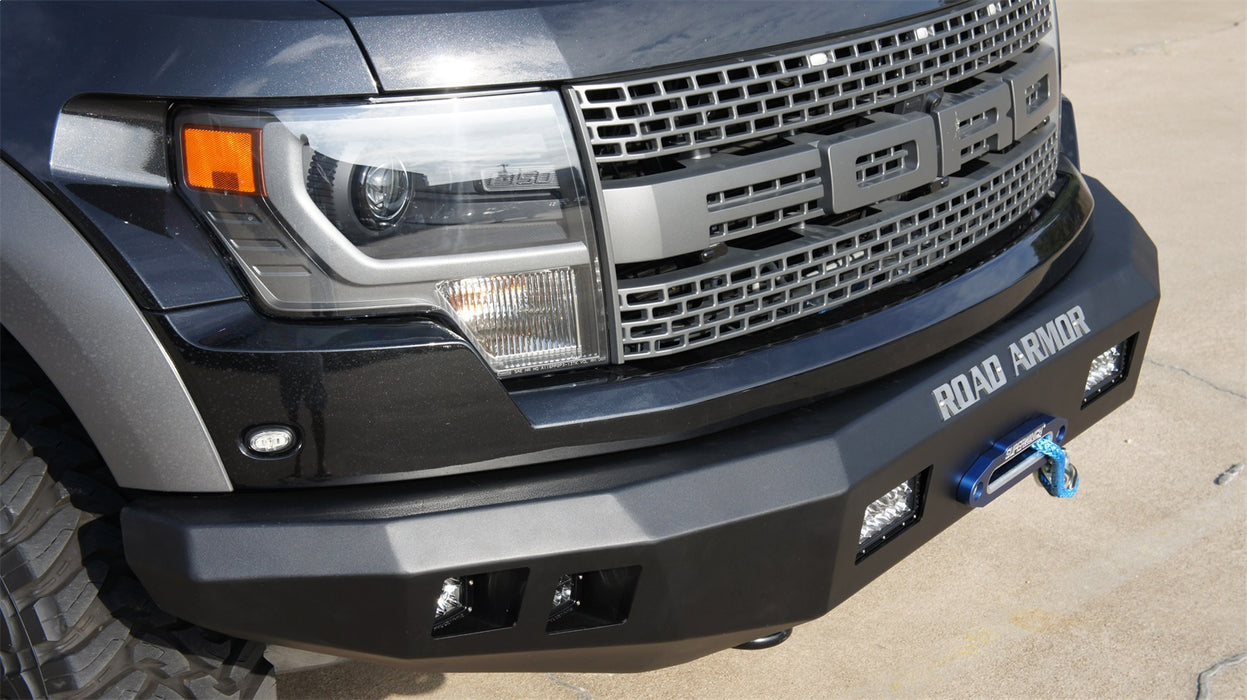 Road Armor 614R0B Stealth Winch Front Bumper; Steel; Satin Black; Square Fog Light Holes; - Truck Part Superstore