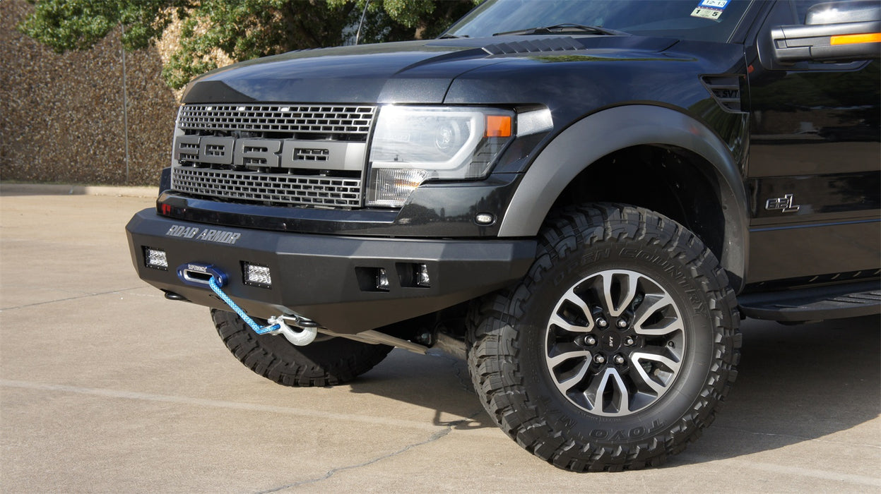 Road Armor 614R0B Stealth Winch Front Bumper; Steel; Satin Black; Square Fog Light Holes; - Truck Part Superstore