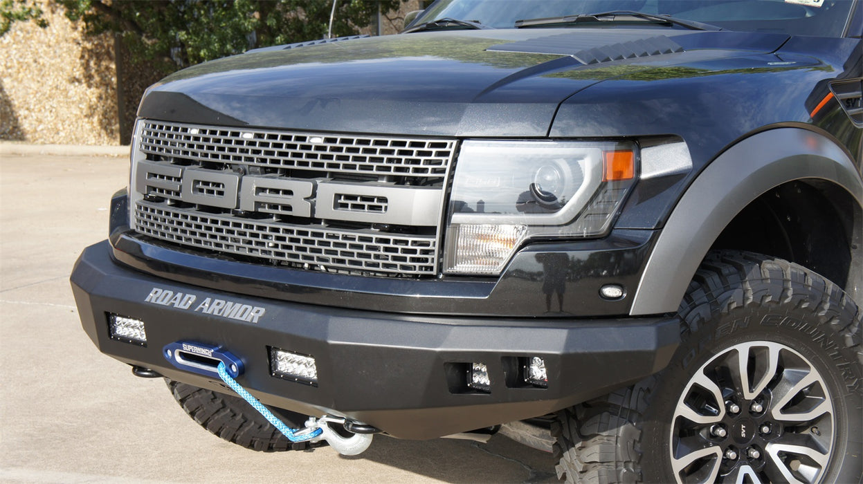 Road Armor 614R0B Stealth Winch Front Bumper; Steel; Satin Black; Square Fog Light Holes; - Truck Part Superstore