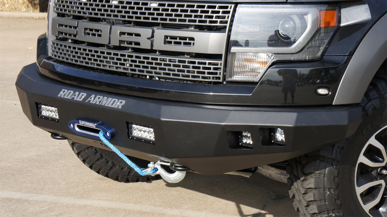 Road Armor 614R0B Stealth Winch Front Bumper; Steel; Satin Black; Square Fog Light Holes; - Truck Part Superstore