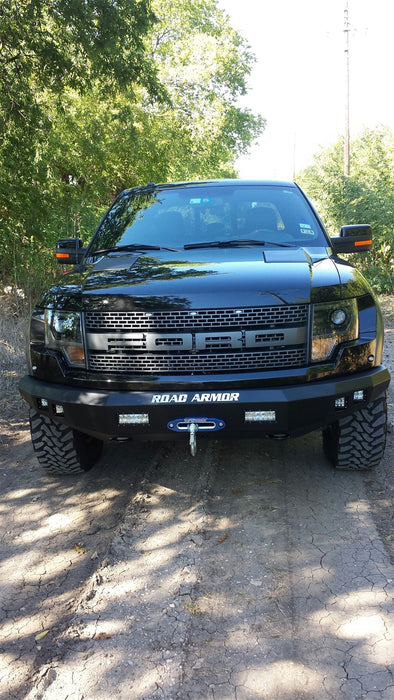 Road Armor 614R0B Stealth Winch Front Bumper; Steel; Satin Black; Square Fog Light Holes; - Truck Part Superstore