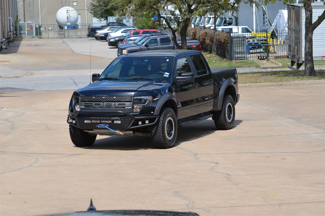 Road Armor 614R0B Stealth Winch Front Bumper; Steel; Satin Black; Square Fog Light Holes; - Truck Part Superstore