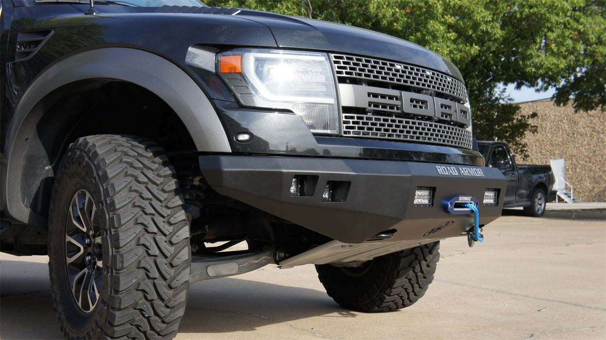 Road Armor 614R0B Stealth Winch Front Bumper; Steel; Satin Black; Square Fog Light Holes; - Truck Part Superstore